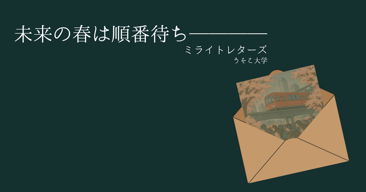 『未来の春は順番待ち』｜ミライトレターズ