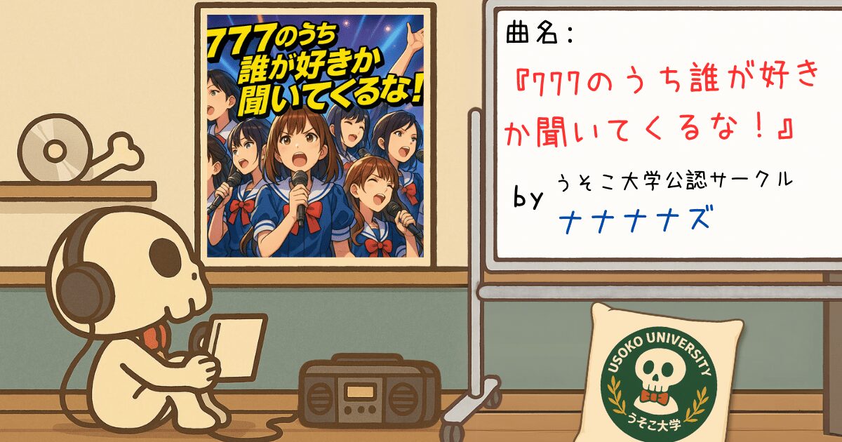 『777のうち誰が好きか聞いてくるな！』楽曲レビュー｜ナナナナズ